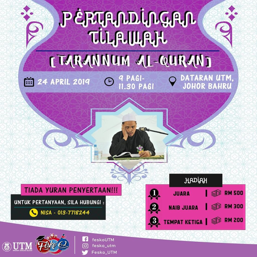 FESKO 62: Pertandingan Tilawah Al-Quran u2013 Calendar u0026 Events